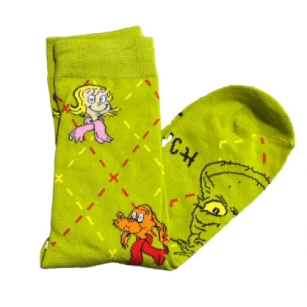 The grinch x McDonald's Lime Green Grinch Socks opened